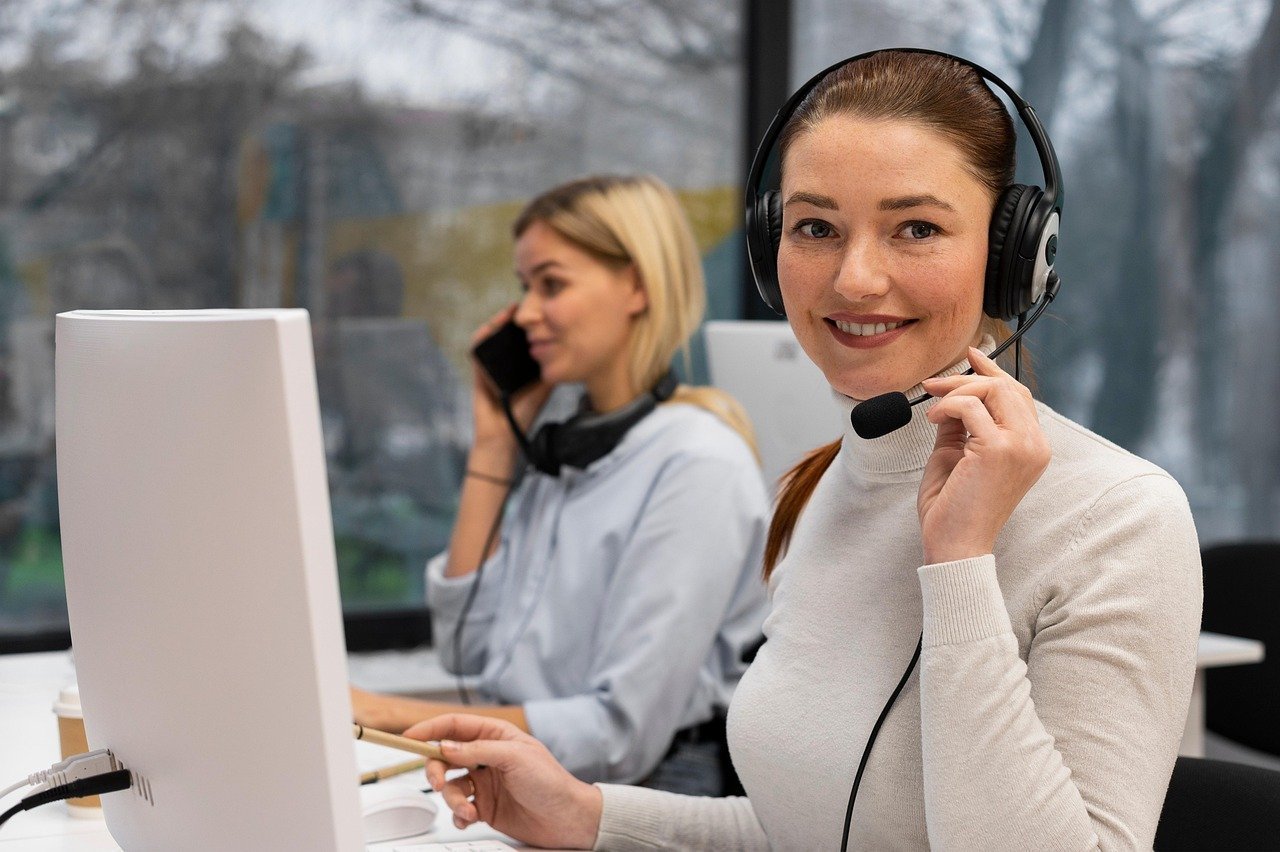 Customer service professional ready to discuss a maintenance request
