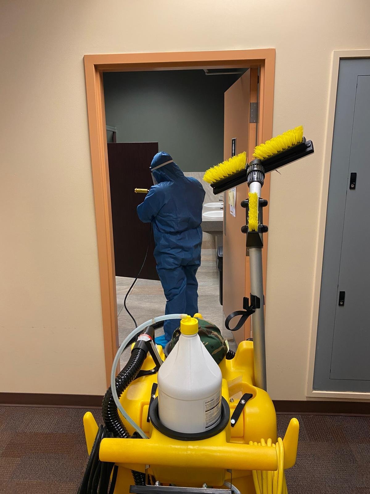 Janitorial equipment in a retail property